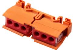 Buy cheap High Performance Orange Compact Wire Connector For Installation On DIN35 Guide Rail from wholesalers