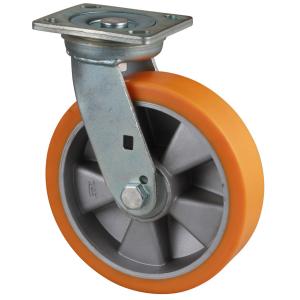 China 8 Plate Swivel TPU Caster Zinc Plated 7618-86A for Heavy-Duty Industrial Applications on sale