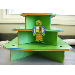 Buy cheap Kids Birthday Cupcake Stand , Square Shape 3 Tier Cardboard Cupcake Stand from wholesalers