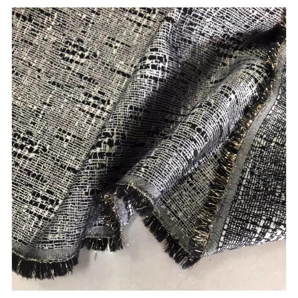 Buy cheap 100% Polyester Metallic Jacquard Brocade Fabric in Plaid Style from Ready to Ship from wholesalers