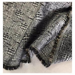 Buy cheap 100% Polyester Metallic Jacquard Brocade Fabric in Plaid Style from Ready to Ship from wholesalers