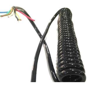 Buy cheap Colorful Shielded Electrical Spring Coiled Electrical Wire Curly Flex Cable Mulit Core from wholesalers