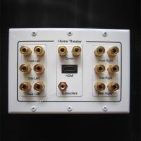 China Home Theater Speaker Wall Panel Socket HDMI Subwoofer Speaker Connector White Color for sale