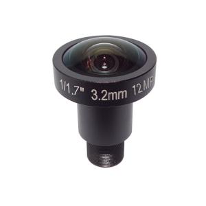 Buy cheap 1/1.7 3.2mm 12Megapixel M12 mount 160degree wide angle lens, 4K lens for 1/1.7 1/1.8 1/2.3 sensors from wholesalers