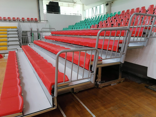 Quality HDPE Retractable Bleacher Retractable Auditorium Seating For Stadium for sale
