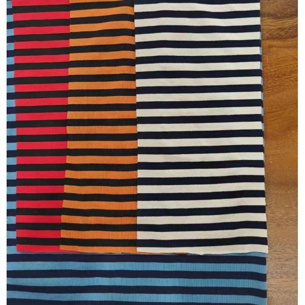 Anti-Pilling And Not Easily Deformed Soft Cotton ​Striped Material Fabric For T