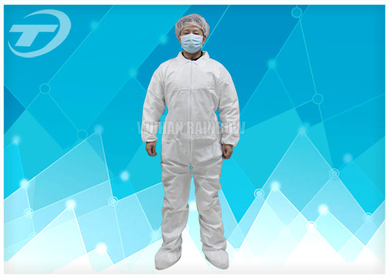 Buy cheap Hood Waterproof Disposable Coverall Suit With Polypropylene Spunbond from wholesalers