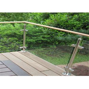 Buy cheap Durable Glass Balustrade Stainless Steel Handrails , Tempered Glass Railing Systems from wholesalers