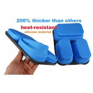Buy cheap 3 divider silicone folding lunch box camping food for work picnics lunch container from wholesalers