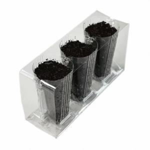 Buy cheap Customized 3 Cavity Clamshell Clear Pet Deep Cavity Seedling Tray from wholesalers