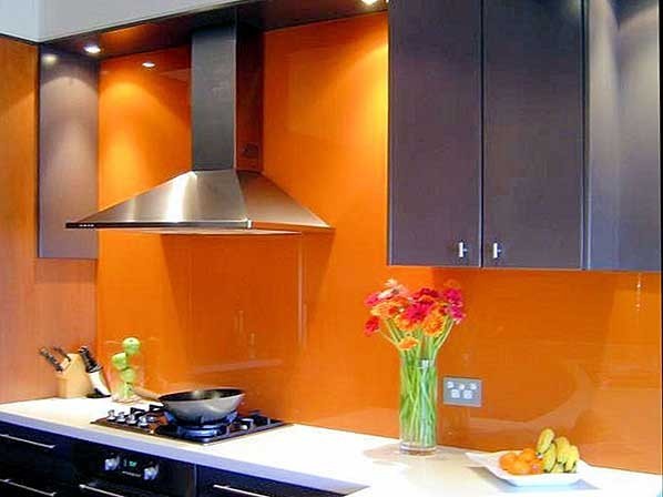 Custom Colour Painted Glass Backsplash Heat Strengthened Add Shine