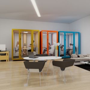 Buy cheap STC35dB Soundproof Booth with Fully Enclosed Design and Ventilation System for Office and Meeting Pod from wholesalers