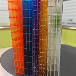 Buy cheap 16mm Orange Polycarbonate Hollow Sheet High Strength Lightweight Thermal Insulation Customizable Lengths from wholesalers
