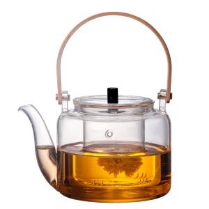 Buy cheap Handmade 1000ml Clear Glass Teapot Borosilicate Material Eco Friendly from wholesalers