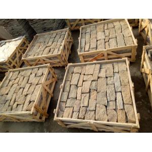 Buy cheap Yellow 2.5cm 3.5cm Limestone Random Stone Paving from wholesalers