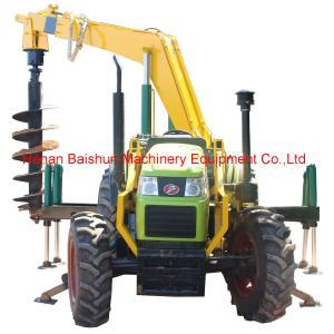 Electrical Installing Trenching Screw Piles Piling Machine Pole Erection Machine