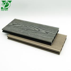 3D Embossed WPC Hollow Decking Outdoor Flooring