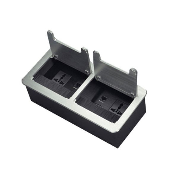 Quality Rectangle Desk Power Outlet Aluminum Brush Convenient Installation for sale