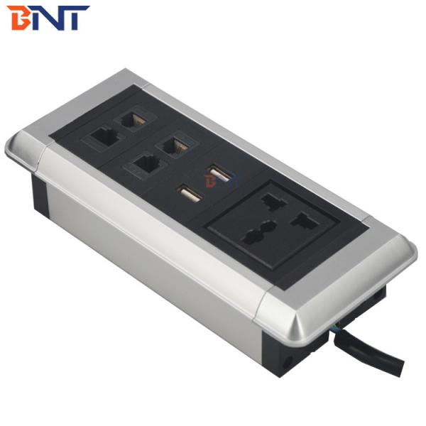 Quality Smart office table mount multi function desk power data socket with USB charger for sale