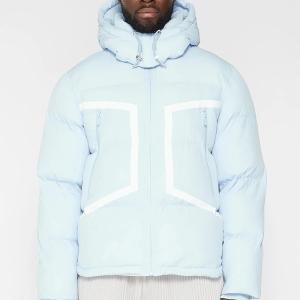 Buy cheap New Design Outdoor Winter Warm Custom Logo Blue Heavyweight Puffer Jacket Men Casual Jacket from wholesalers