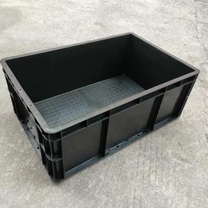 Esd Container Permanent Antistatic Black Esd Plastic Electronic Tote Conductive