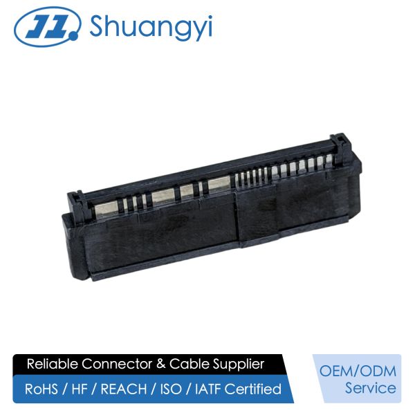 Buy cheap SAS 68-Pin Female Connector Solder Type | Gold-Plated Electronic Signal Terminal for PCIe 5.0, Server, Automotive, PCB Applications from wholesalers