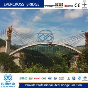 Buy cheap High Strength Large Span Steel Truss Arch Bridge Shot Blasting Surface from wholesalers