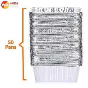 Buy cheap No 6A Recyclable Aluminum Foil Mini Loaf Pan 670ml Disposable Foil Tray Aluminum Foil Food Container with Plastic Lid from wholesalers
