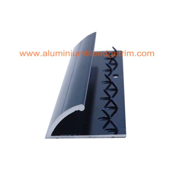 Quality Black Aluminium Metal Carpet Transition Strip / Edging / Threshold Powder Coating for sale
