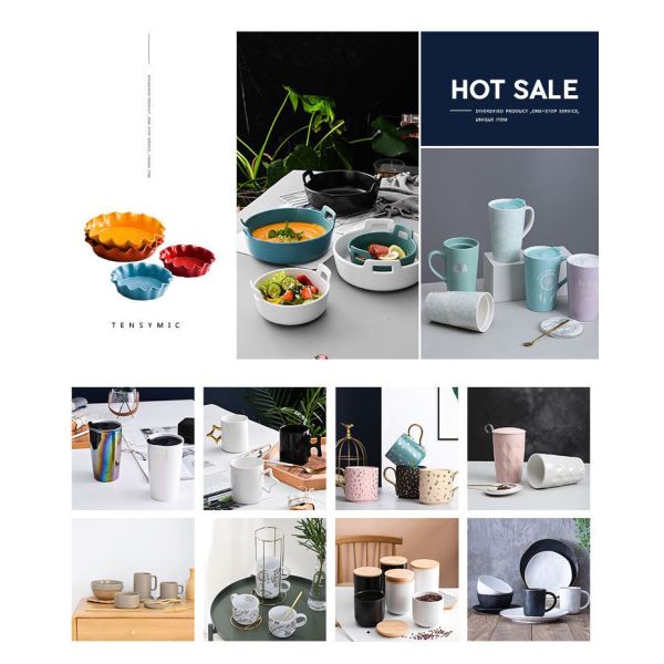 European Style Christmas Ceramic Kitchenware Set White Color For Baking