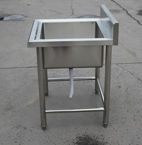 Buy cheap Brushed Stainless Steel Display Racks Undermount Single Bowl With Drainboard from wholesalers