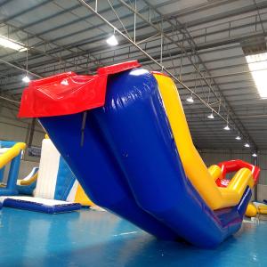 China Durable PVC Tarpaulin Long Inflatable Water Slide For Seaside on sale