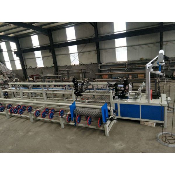 Buy cheap 4m width double wire Fully Automatic PLC control Chain Link Fence Making Machine for Afria market from wholesalers