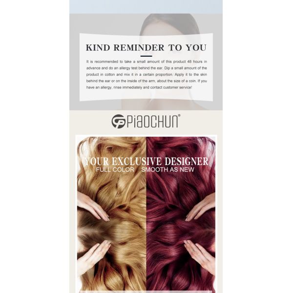 Ammonia Free Hair Color Cream For Covering White Hair Multi Stage Color 100ml