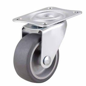 Buy cheap Small Swivel Grey Themoplastic rubber caster with side brake 2