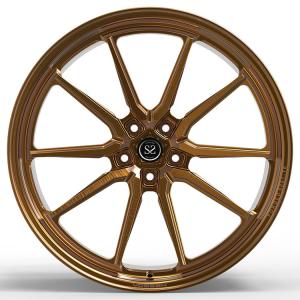 Buy cheap 21x9 ET28/22x11.5ET22/5x114.3/67.1 Brushed Gloss Bronze Forged One Piece Wheels For Ferrari F8 Tributo from wholesalers