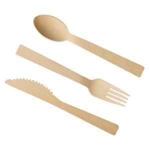 17cm Compostable Bamboo Spoon Biodegradable Disposable Spoon With Kraft Paper