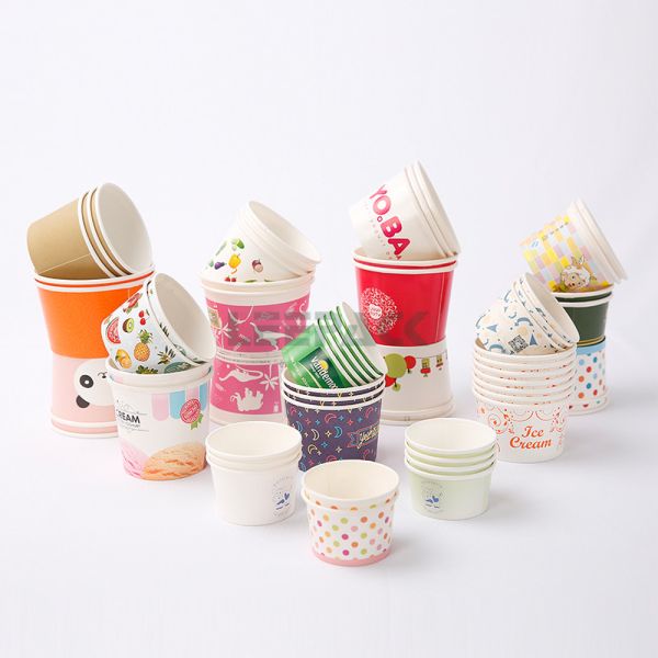 Buy cheap Double PE coating Ice cream container customized disposable 4oz 8oz 10oz 12oz paper bowl ice cream cup with lids from wholesalers