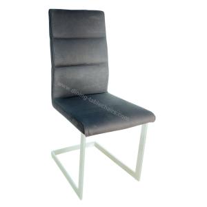 Leathaire Technical Fabric Upholstered Dining Chairs Sanding Finish Stainless