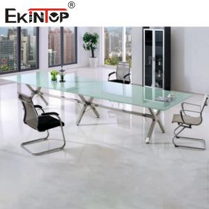 Buy cheap Rectangular Black Conference Table Elegant Business Atmosphere 10 Seating Capacity from wholesalers