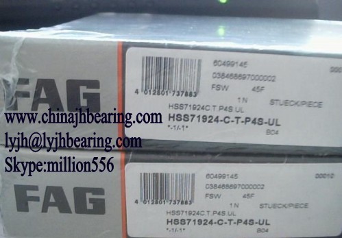Quality FAG HSS71924-C-T-P4S-ULmachine tool main spindle bearing Dimension:120x165x22 mm,steel ball,sealed for sale