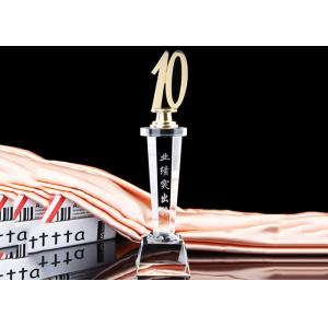 Buy cheap Anniversary Souvenir Transparent Crystal Trophy Cup Custom Made For Enterprise from wholesalers