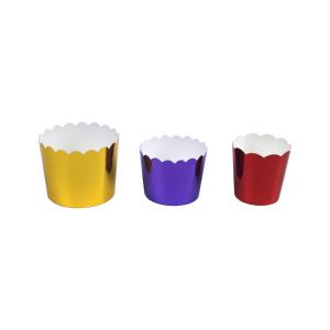 Muffin Cupcake Aluminum Metallic Foil Lined Baking Cups