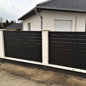 Buy cheap Villa WPC Fence Panels Security Composite Plastic Wood Fence Boards from wholesalers