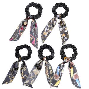 Buy cheap Wrinkle Bow streamer scrunchies printing hair accessories from wholesalers