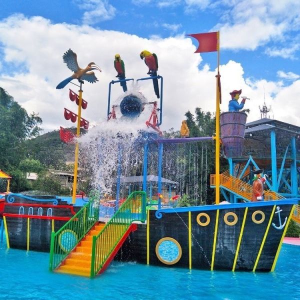Buy cheap Fiberglass Water Park Water Sprinkler Playground With Children Slides from wholesalers