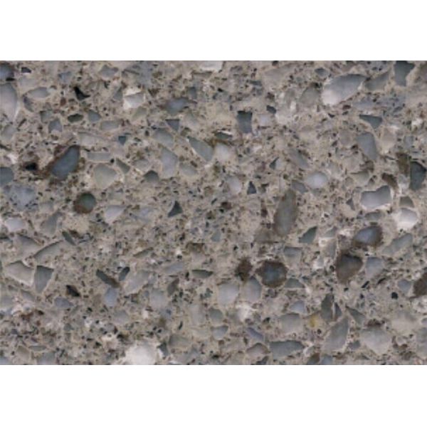 Crystal Gray Sparkle Engineered Stone Kitchen Countertops , Artificial Quartz