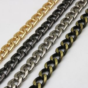 Buy cheap Bag chain strap accessories flat chain non-fading metal shoulder strap shoulder slung chain detachable strap from wholesalers