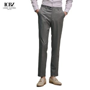 Customized Color 70% Wool Men's Pants Knitted Weaving Method Slim Fit Golf