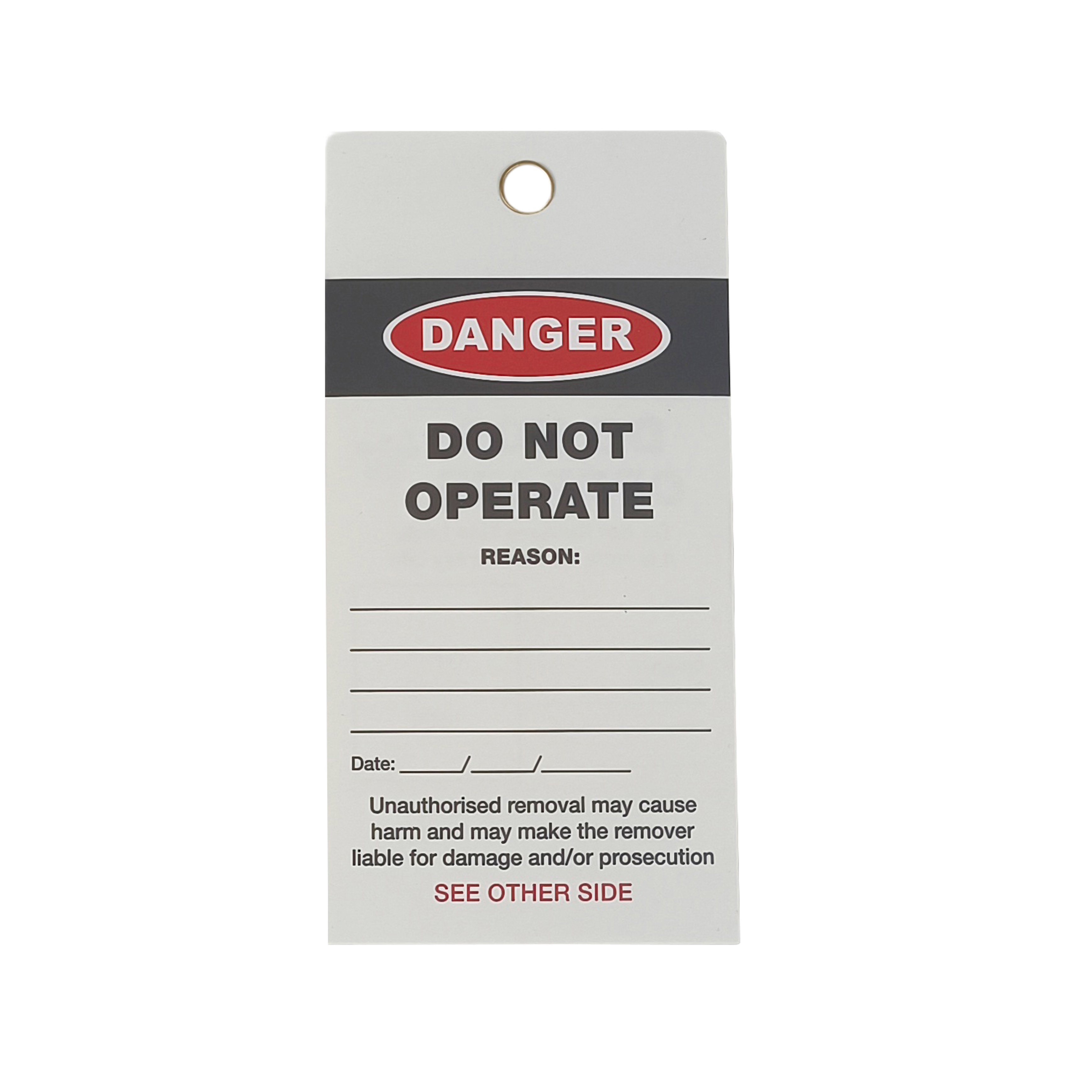 Customizable 146*76mm PVC Safety Tag with 0.25mm Thickness and CMYK Printing for